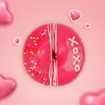 Pink Heart Frosted